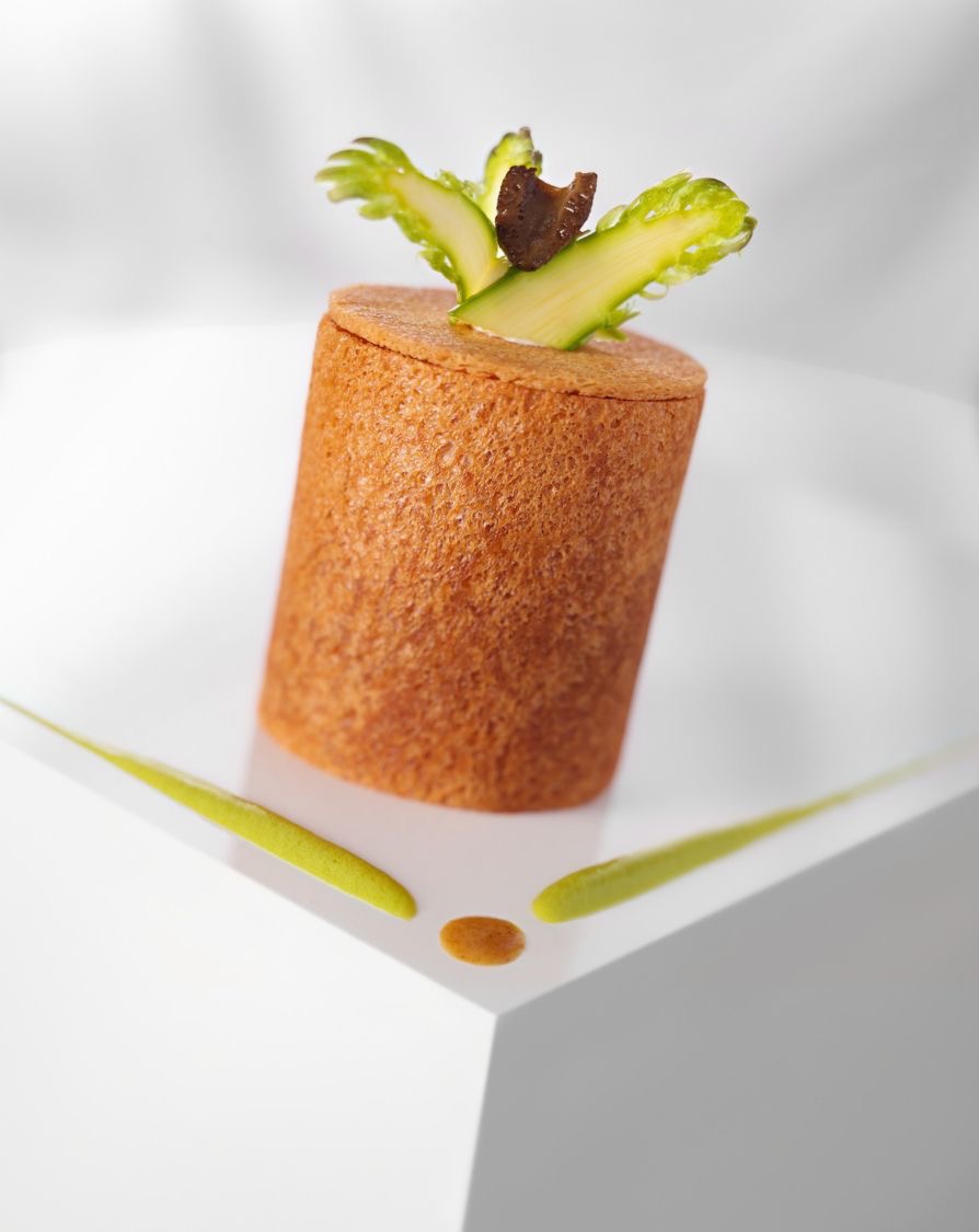 'Casse-croûte' de homard, asperges / morilles